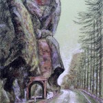 Conte crayon sketch by Marisa Mercure
