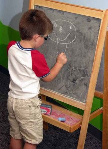 Boy drawing