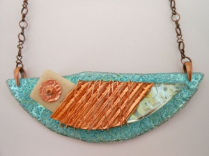 copper, cd, and dvd jewelry