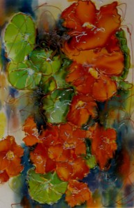 Susan Supola - Nasturtiums after the Rain