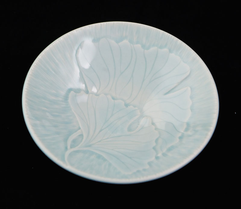 Bernadette Crider April 2015 Small Porcelain Bowl-Double Gingko