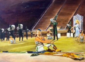 cheerleader at game