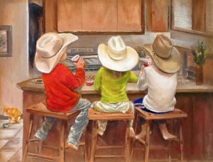 kids in cowboy hats