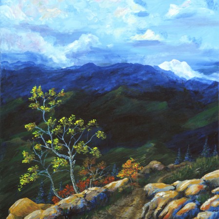 painting of a trail
