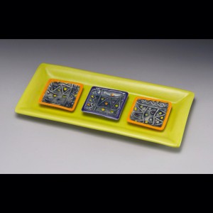 yellow rectangular tray