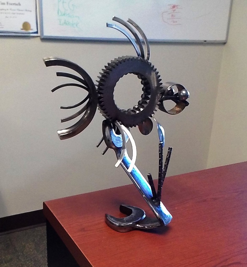 fish made from wrenches