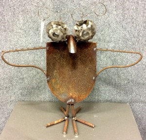 metal owl shape