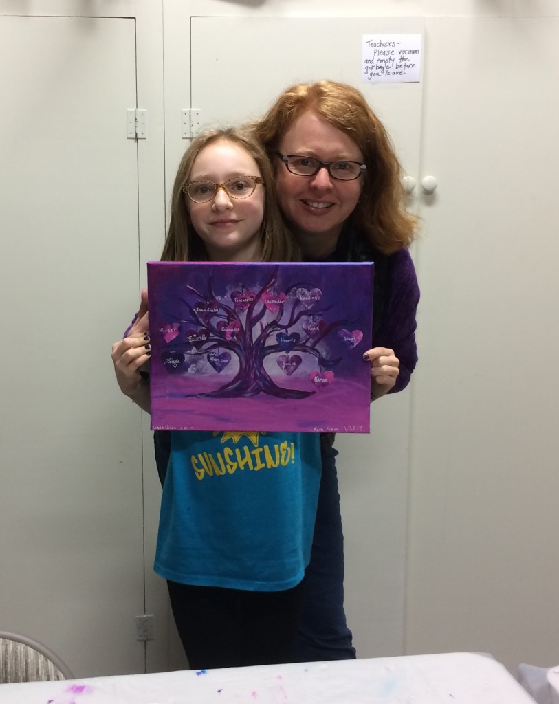 mother and daughter painting