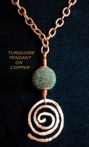 Turquoise Pendant on Copper