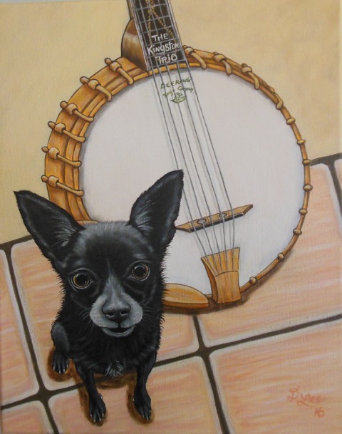 a dog and a banjo