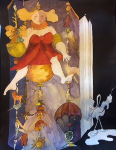 whimsical female character