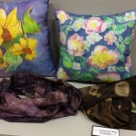 silk pillows and scarves