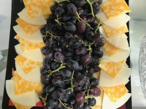 grapes and cheese platter