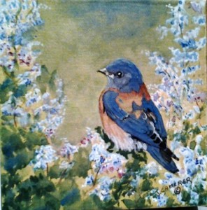 bird in flowering tree