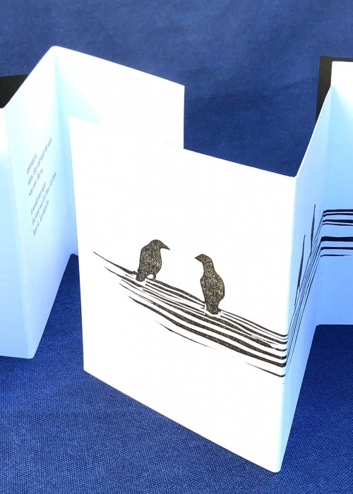 Folded Printed copy with birds