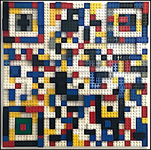 lego 3D design of QR Code