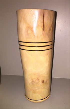 tall vase cylinder light oak