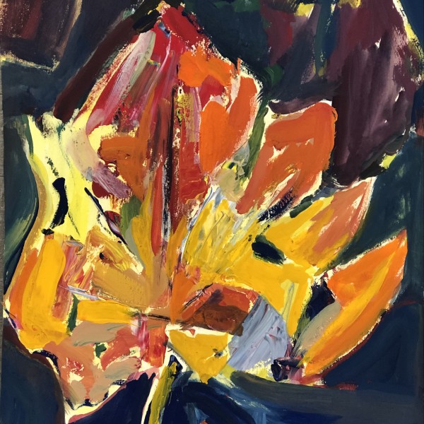 artist view of flowers