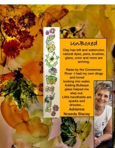 images of artist and work explaining the show