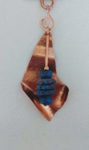 Copper Swirl with Blue Stoneware