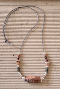 Natural Tibetan Stone with copper and agates