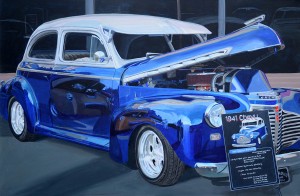 1941 chevy with open hood