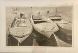 3 empty wooden boats