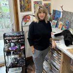 artist in her studio