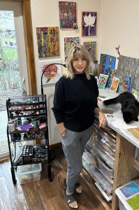 artist in her studio