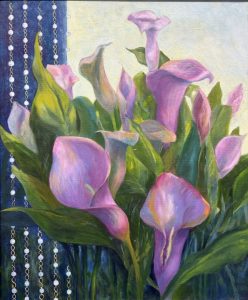 purple calla lilies